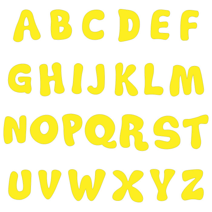 Bubble Font Alphabet Uppercase, lowercase & numbers Molds. 3 pcs set Model  #006
