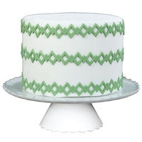 Decorated Cake Image showing the Double Diamond Food Safe Silicone Onlay for Fondant Cake Decorating by Marvelous Molds