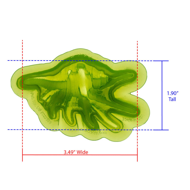Lambis Shell Silicone Mold Cavity Measures 3.49 inches Wide by 1.90 inches Tall, proudly Made in USA