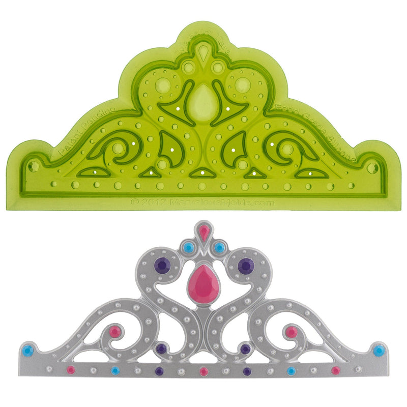 Majestic Princess Tiara Food Safe Silicone Mold for Fondant Cake Decorating by Marvelous Molds