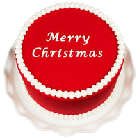 Decorated Cake using Calligraphy Merry Christmas Flexabet Food Safe Silicone Letter Maker by Marvelous Molds