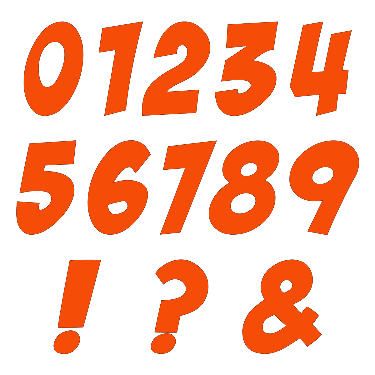 The Action Comic Flexabets Numbers Silicone Letter Cutter produces perfectly cut numbers, made by Marvelous Molds