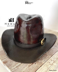 Cowboy Hat Cake Decorated with Marvelous Molds Goosebumps Impression Mat