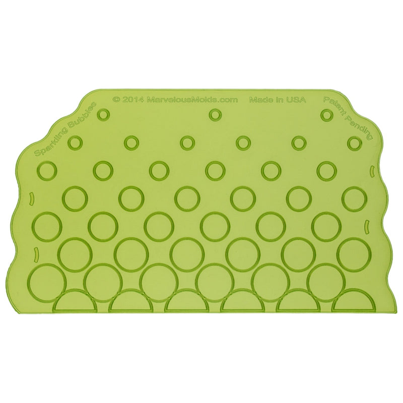 Sparkling Bubbles Silicone Onlay Stencil for Ceramics by Marvelous Molds
