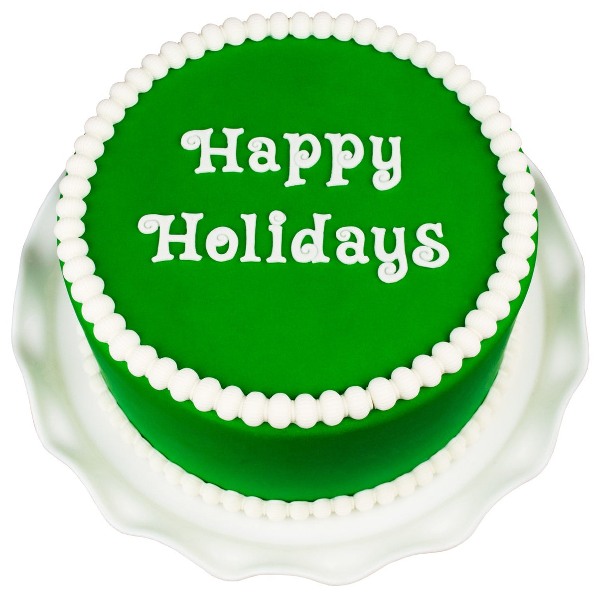 Decorated Cake using Happy Holidays Flexabet Food Safe Silicone Letter Maker by Marvelous Molds