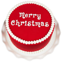 Decorated Cake using Swirly Merry Christmas Flexabet Food Safe Silicone Letter Maker by Marvelous Molds