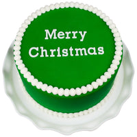 Decorated Cake using Typewriter Merry Christmas Flexabet Food Safe Silicone Letter Maker by Marvelous Molds