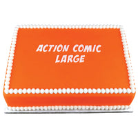Decorated Cake using Large Action Comic Flexabet Food Safe Silicone Letter Maker by Marvelous Molds