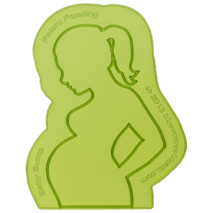Baby Bump Silicone Onlay Stencil for Ceramics and Pottery by Marvelous Molds