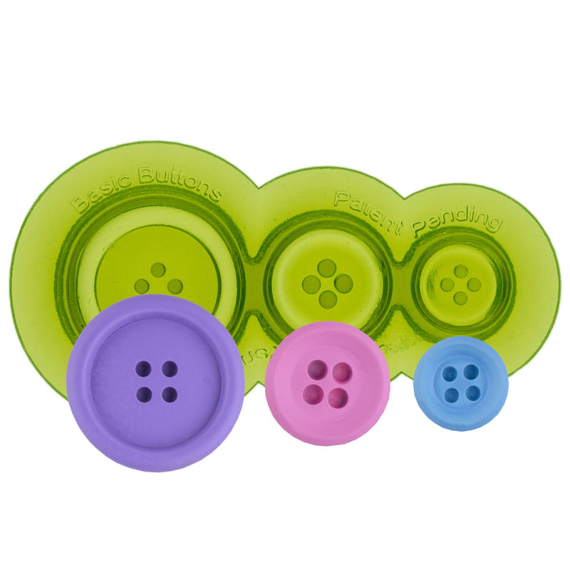 Basic Buttons Silicone Sprig Mold for Ceramics by Marvelous Molds