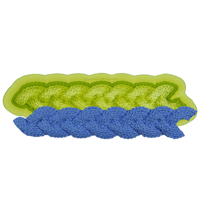 Braided Knit Border Silicone Sprig Mold for Ceramics by Marvelous Molds