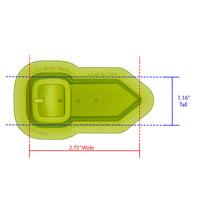 Large Bridle Buckle Silicone Mold Cavity measures 2.75 inches Wide by 1.16 inches Tall, proudly Made in USA