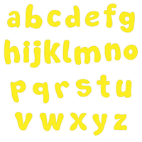 The Bubble Lowercase Flexabet Silicone Letter Maker produces perfectly cut letters, as seen in this image, made by Marvelous Molds