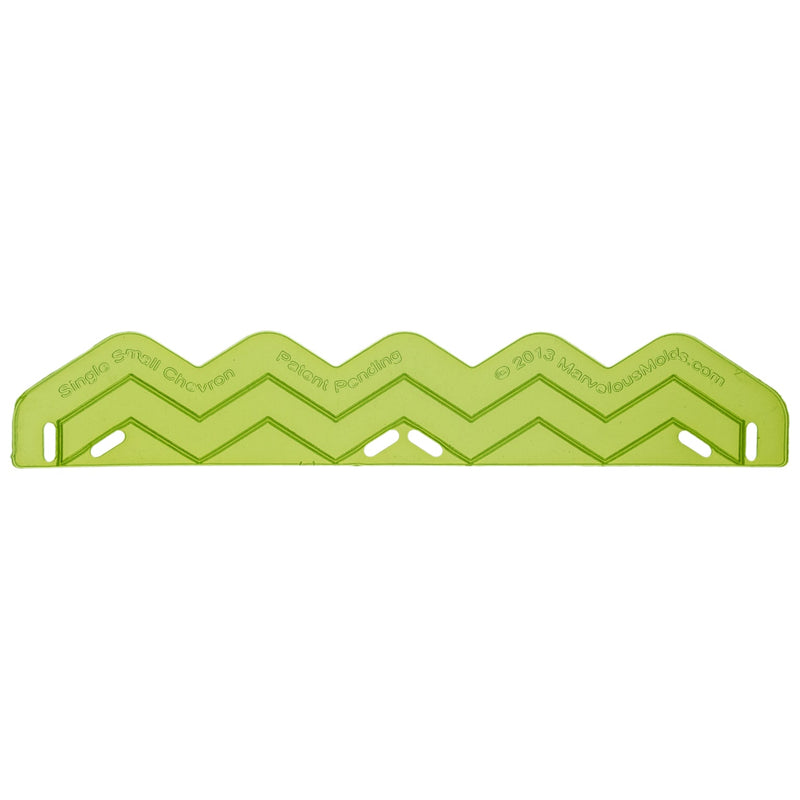 Small Chevron Silicone Onlay Ribbon Stencil for Ceramics by Marvelous Molds
