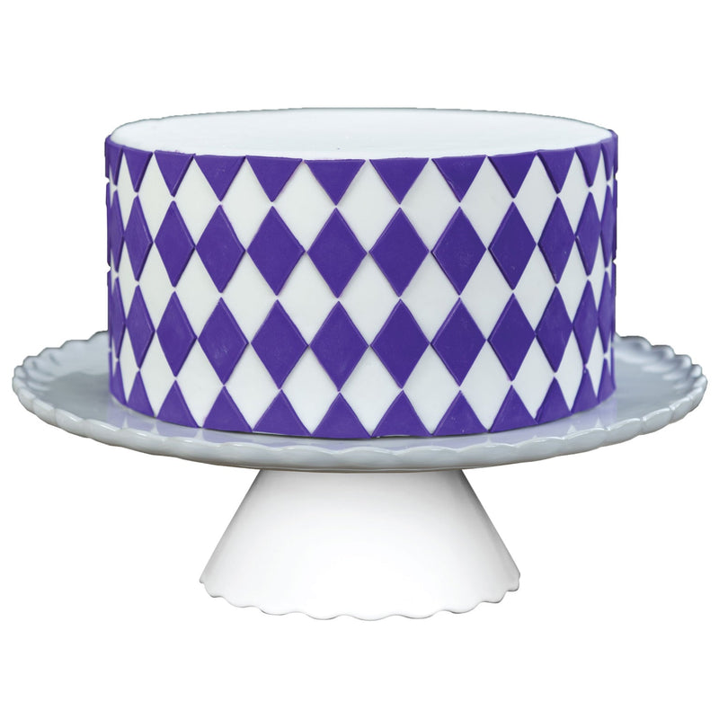 Decorated Cake Image showing the Diamonds Food Safe Silicone Onlay for Fondant Cake Decorating