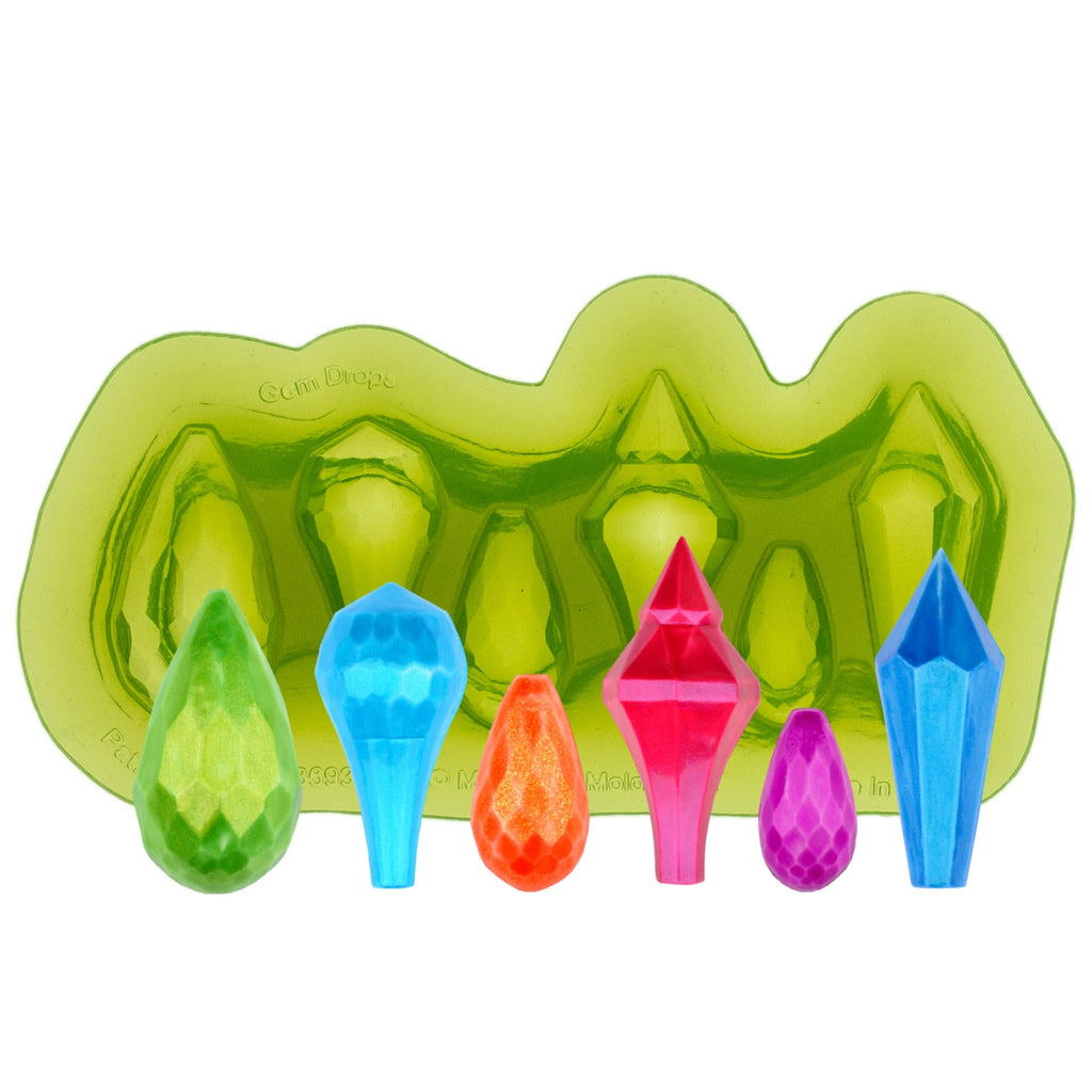 Gem Drops Silicone Sprig Mold for Ceramics and Resin by Marvelous Molds