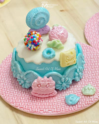 Candy Dessert Decorated with Marvelous Molds Chris Lace Mold by Marvelous Molds