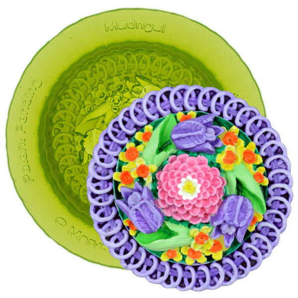 Madrigal Floral Silicone Sprig Mold for Ceramics, Resin Crafts, and Pottery by Marvelous Molds