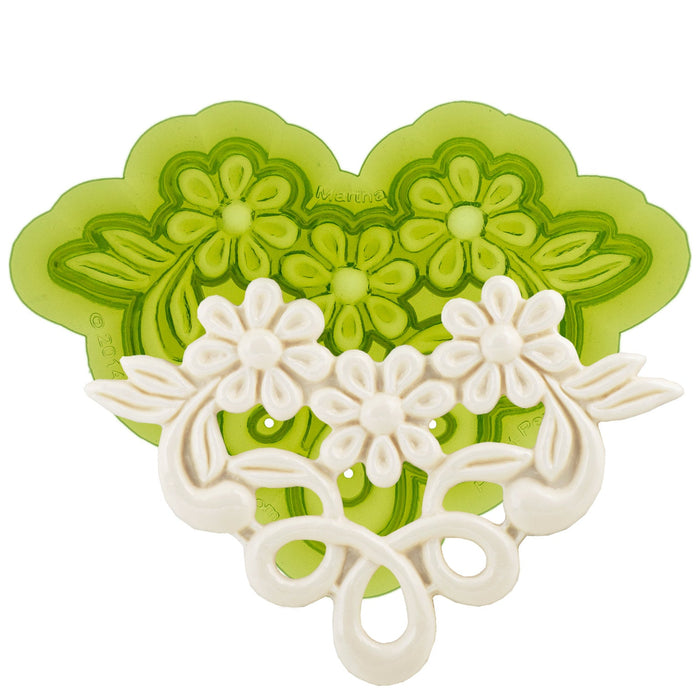 Martha Lace Silicone Sprig Mold for Ceramics by Marvelous Molds