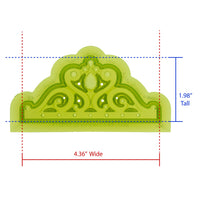 Mini Majestic Princess Tiara Silicone Mold Cavity measures 4.36 inches Wide by 1.98 inches Tall, proudly Made in USA