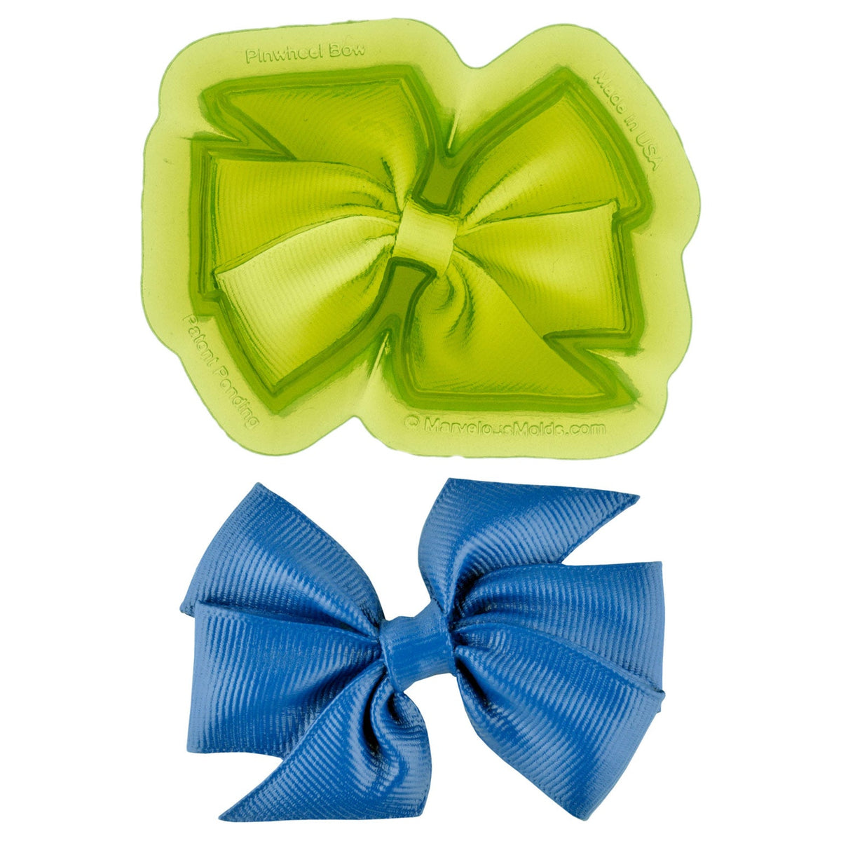 Pinwheel Bow Food Safe Silicone Mold for Fondant Cake Decorating by Marvelous Molds