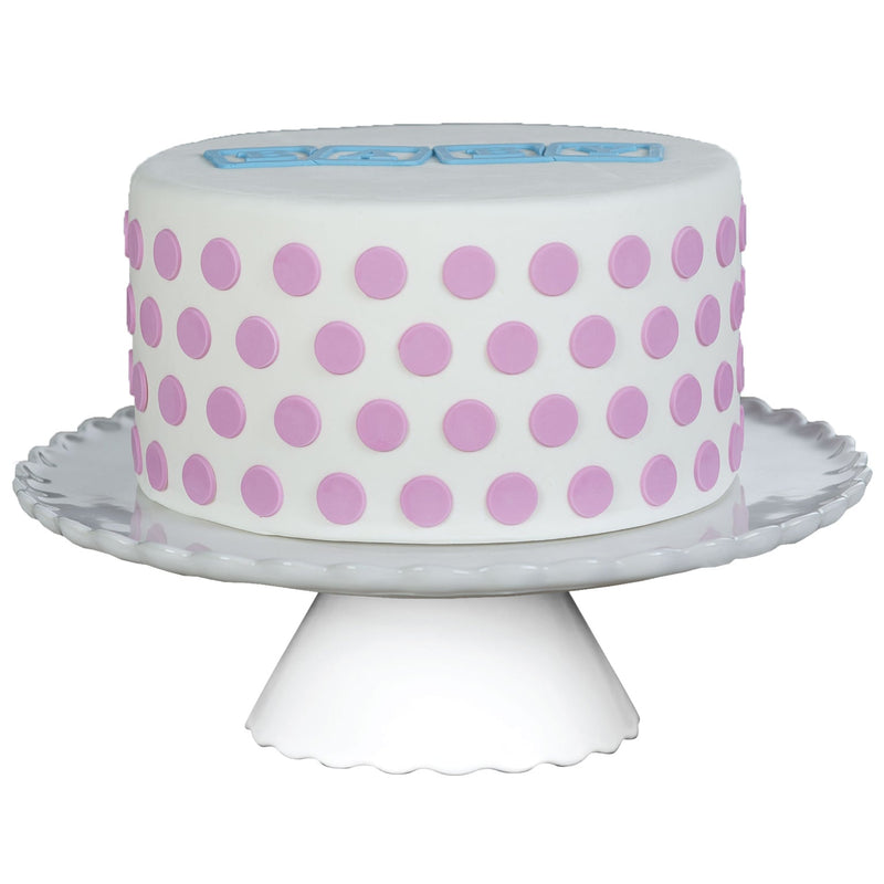 Decorated cake image showing the Polka Dots for Fondant Cake Decorating by Marvelous Molds