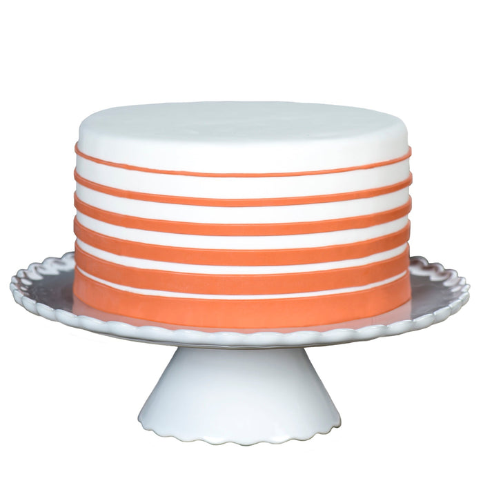 Decorated Cake Image showing the Rise Food Safe Silicone Onlay for Fondant Cake Decorating by Marvelous Molds
