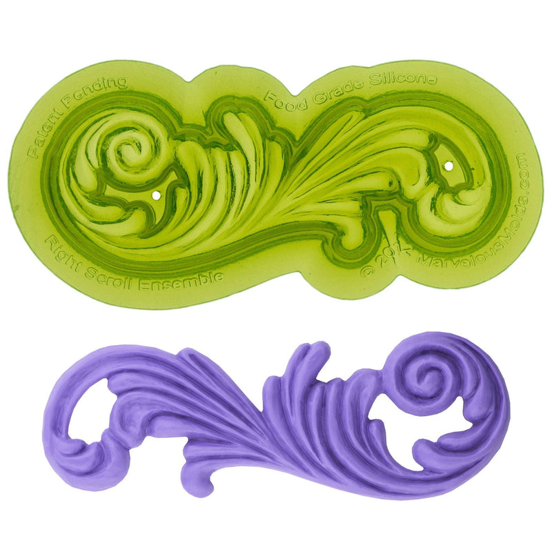 Right Prime Swirl Food Safe Silicone Scroll Mold