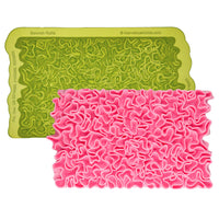 Scrunch Ruffle Silicone Simpress, Texture Mat, Sprig Mold for Pottery by Marvelous Molds