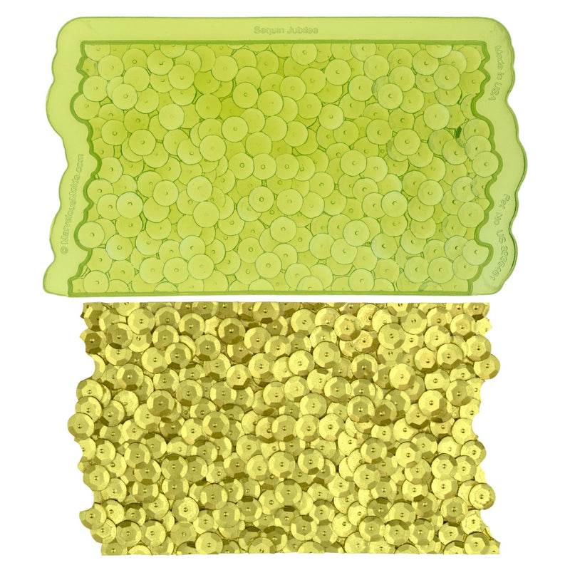 Sequin Jubilee Food Safe Silicone Simpress Mold for Fondant Cake Decorating by Marvelous Molds