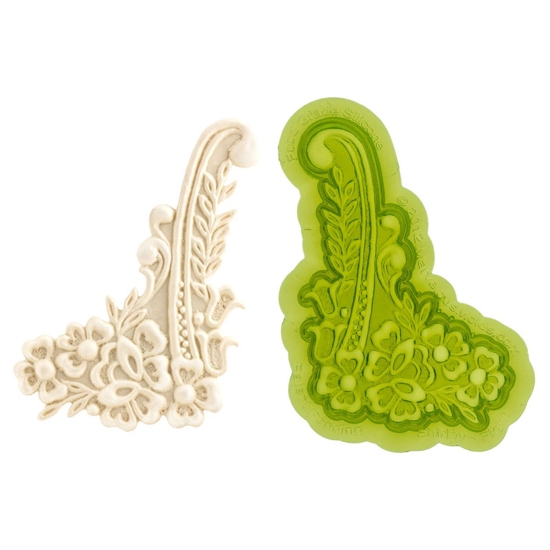 Shirley Right Lace Food Safe Silicone Mold for Fondant Cake Decorating by Marvelous Molds