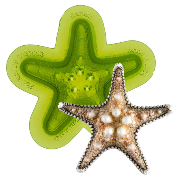 Starfish Lace Silicone Sprig Mold for Resin and Pottery by Marvelous Molds
