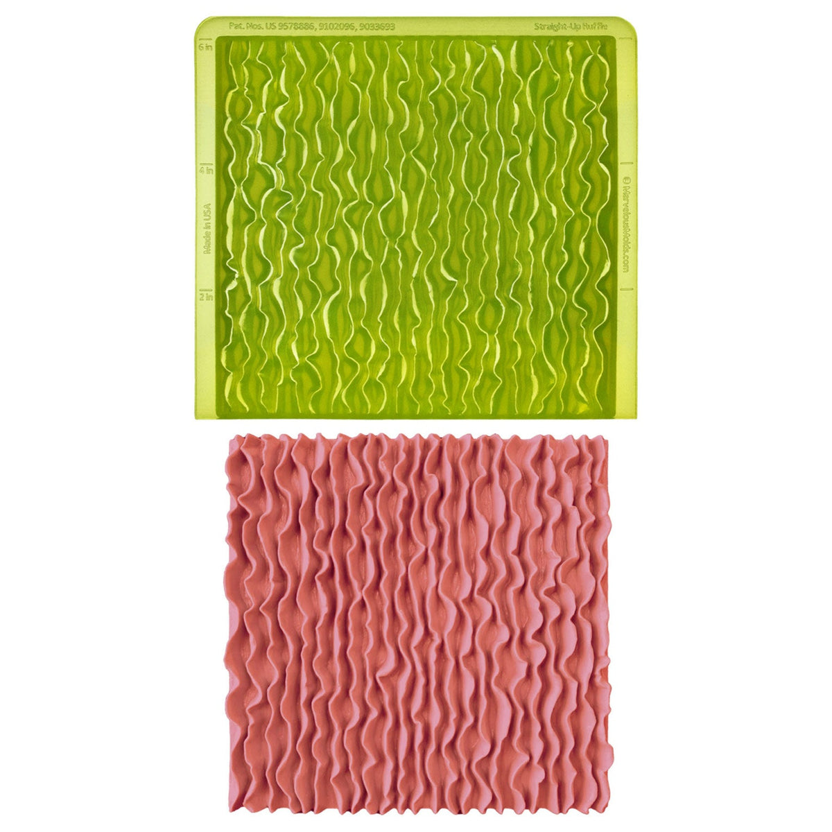 Straight Up Food Safe Silicone Simpress Mold for Fondant cake Decorating by Marvelous Molds