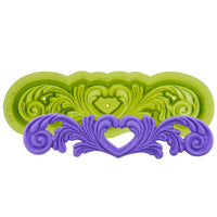 Swirl Centerpiece Scroll Silicone Sprig Mold for Ceramics or Pottery by Marvelous Molds