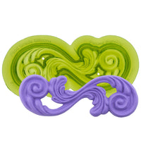 Swirl S-Curve Scroll Silicone Sprig Mold for Ceramics by Marvelous Molds