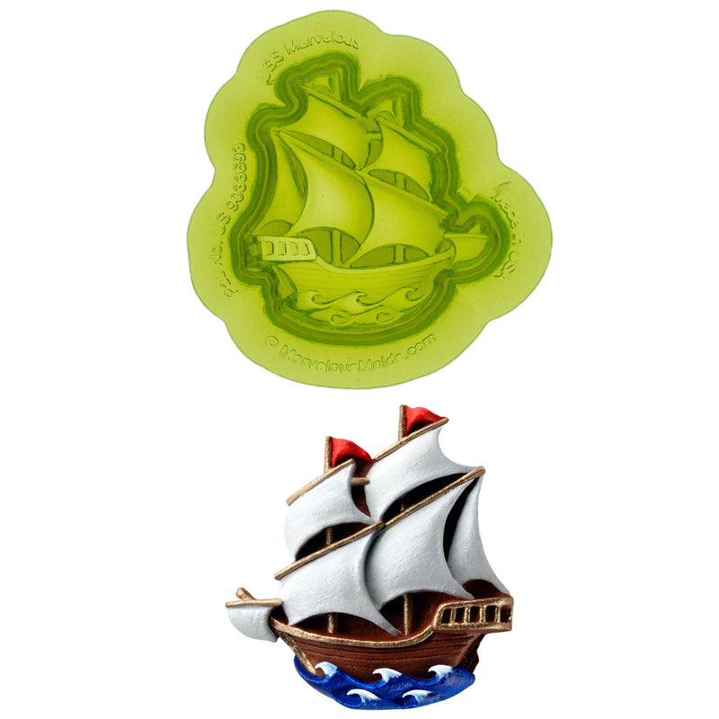 The USS Marvelous Ship Silicone Mold is an ocean themed mold, great for any DIY Craft, especially cake Decorating