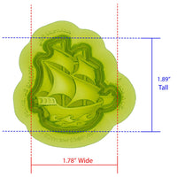 The USS Marvelous Silicone Mold is 1.78 inches Wide by 1.89 inches Tall, proudly Made in the USA